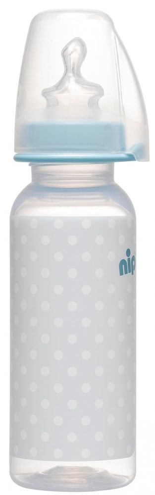 NIP PP fľaša Trendy s klasickým hrdlom, 260 ml, chlapec, silikón cumlík S